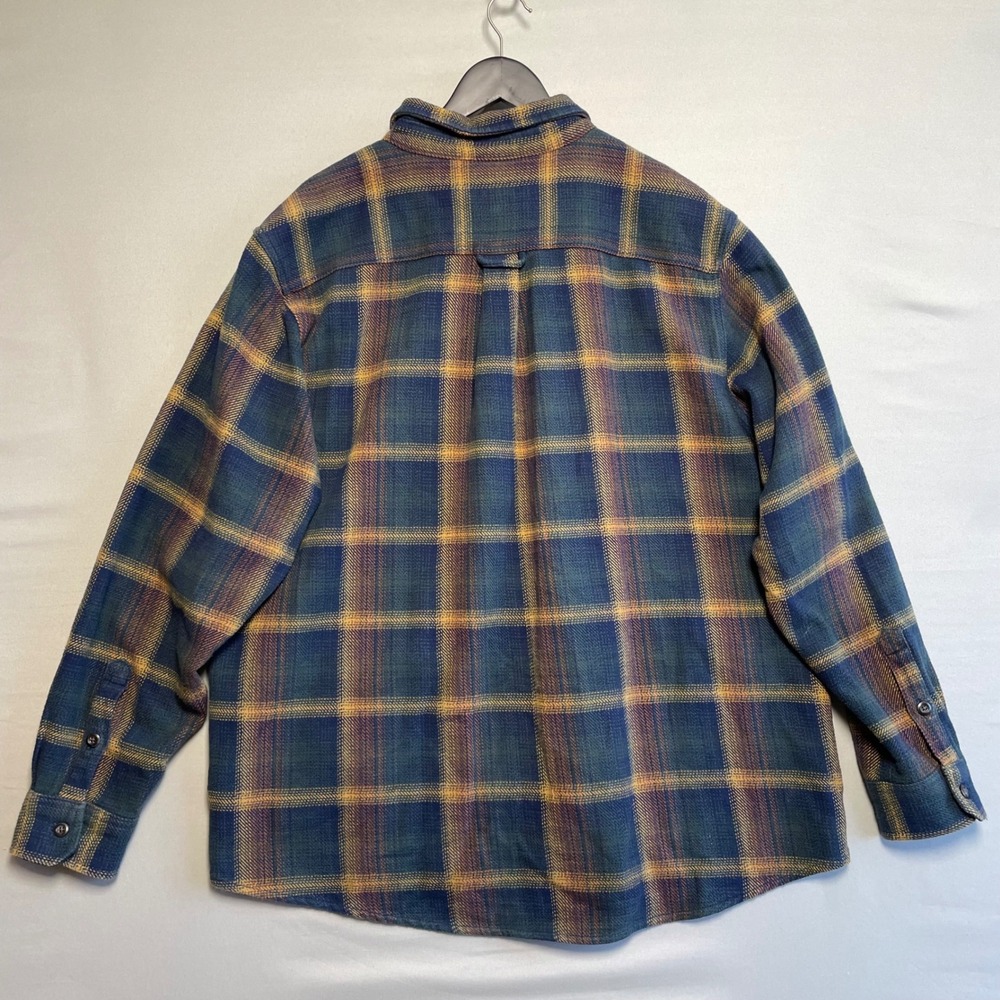 Orvis Classic Tartan Plaid Flannel Shirt Men's XXL Long Sleeve Button Up - Picture 4 of 9